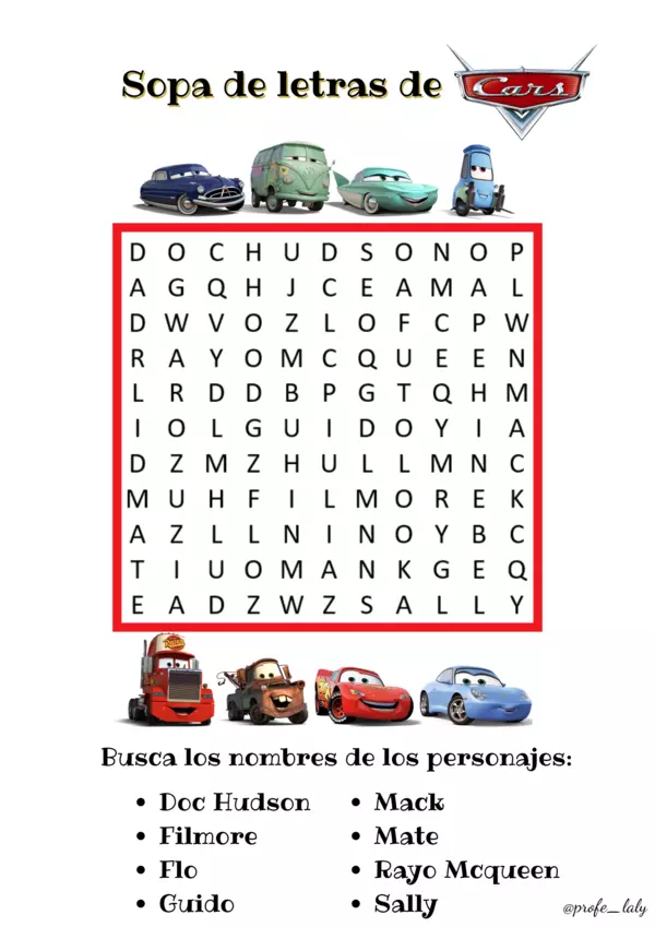 Abecedario de discount rayo mcqueen